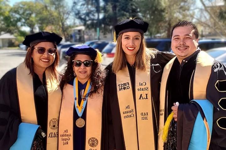 Graduates of EdD Program smiling